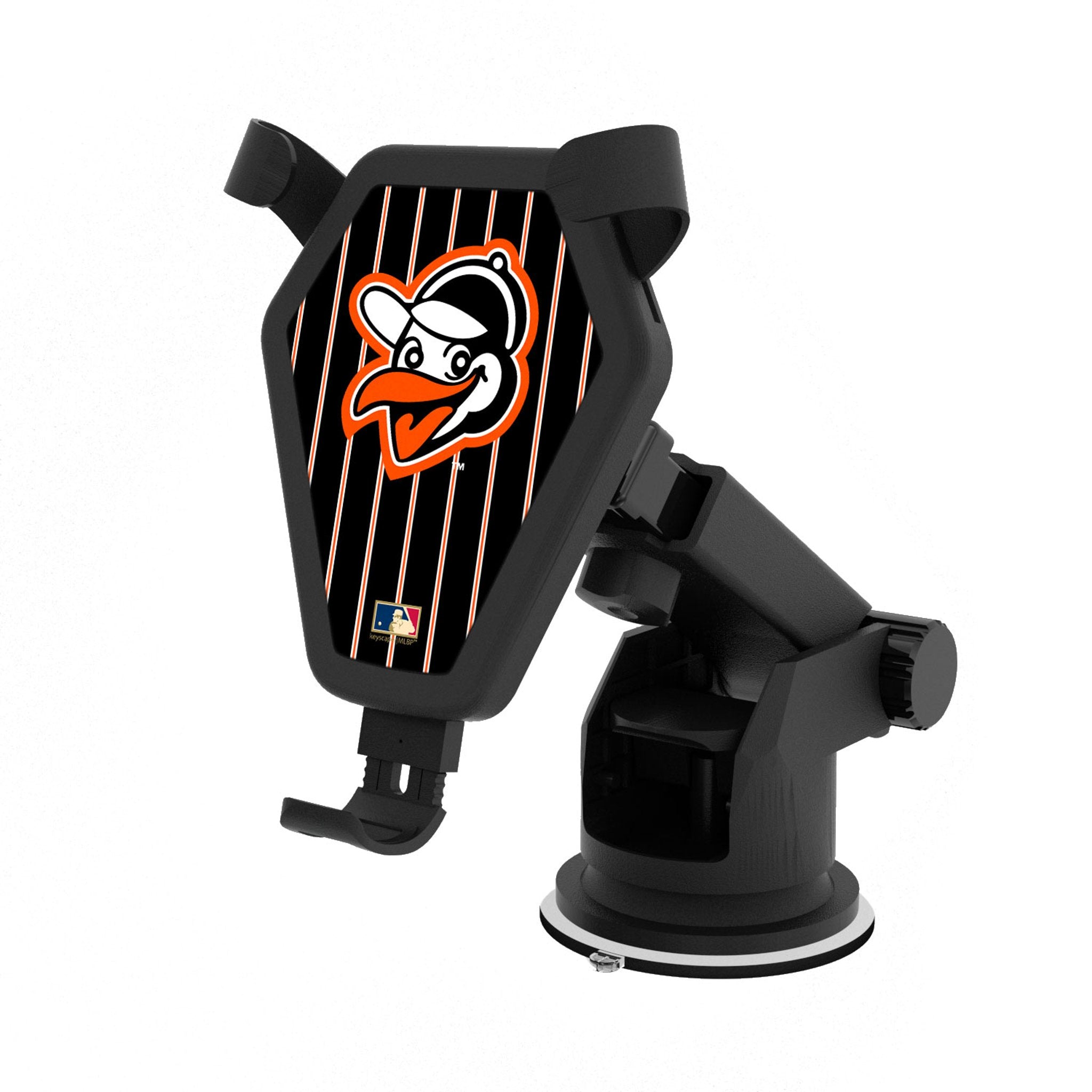 Baltimore Orioles 1955 Cooperstown Collection Pinstripe Wireless Car Charger - Fast Qi Charging for iPhone & Android - Perfect for Road Trips & Commuting