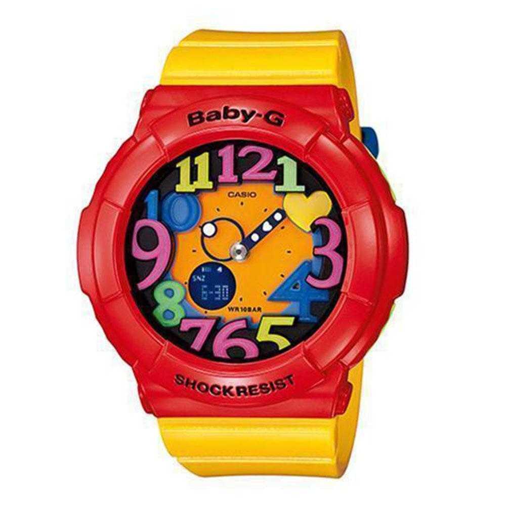 CASIO BABY-G BGA-131 4B5DR Digital Quartz Women's Watch - Red & Yellow Resin Band, Shock Resistant, Water Resistant - Perfect for Sports, Outdoor Activities & Everyday Wear