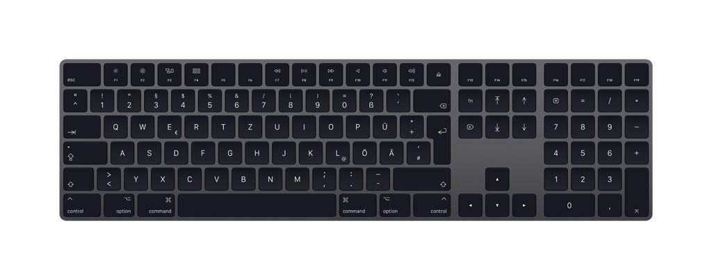 Apple Magic Keyboard with Numeric Keypad - Wireless & Rechargeable - Traditional Chinese (Cangjie & Zhuyin) - Space Gray (Renewed) - Perfect for Office Work, Programming & Multilingual Typing
