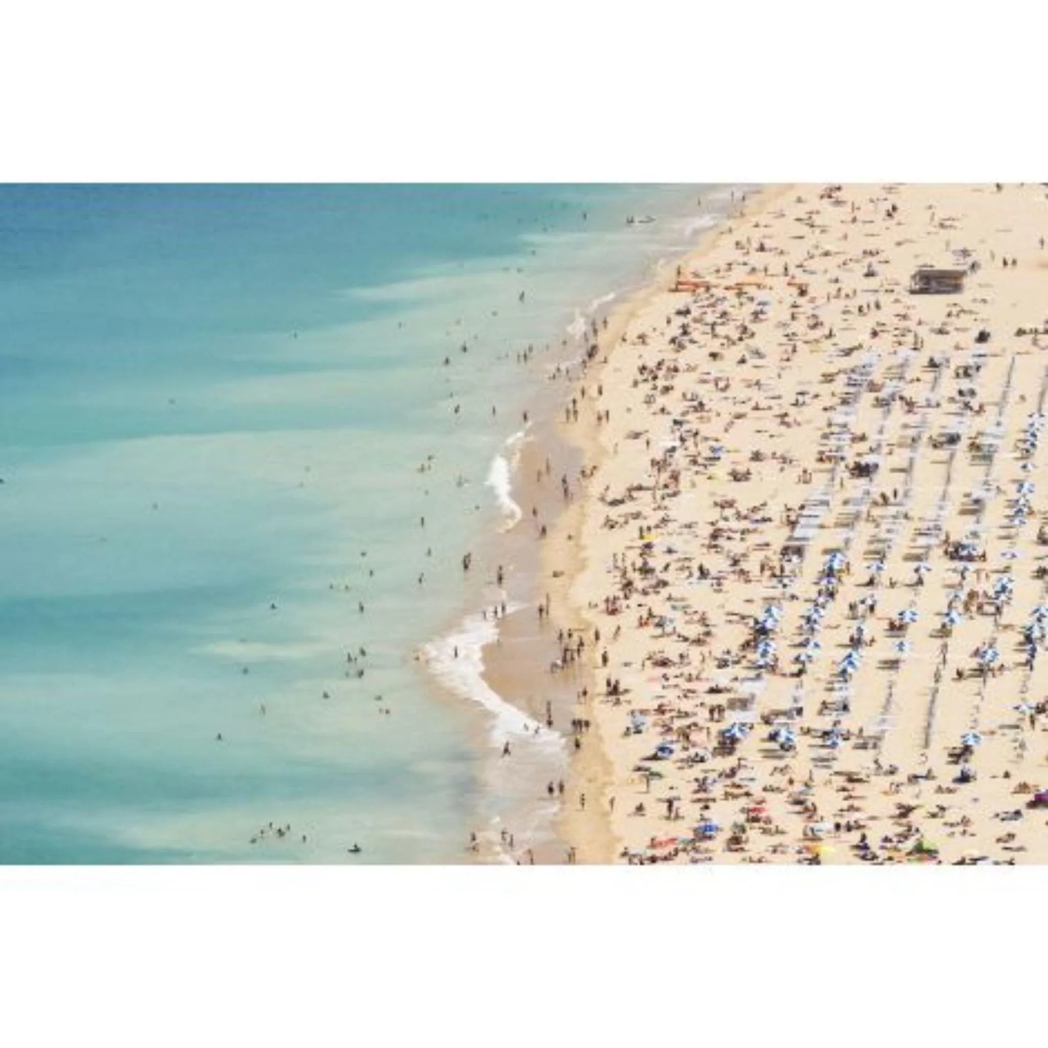 Aerial Beach View Acrylic Wall Art - Coastal Ocean Landscape Painting for Home & Office Decor - Perfect for Living Room, Bedroom, Beach House