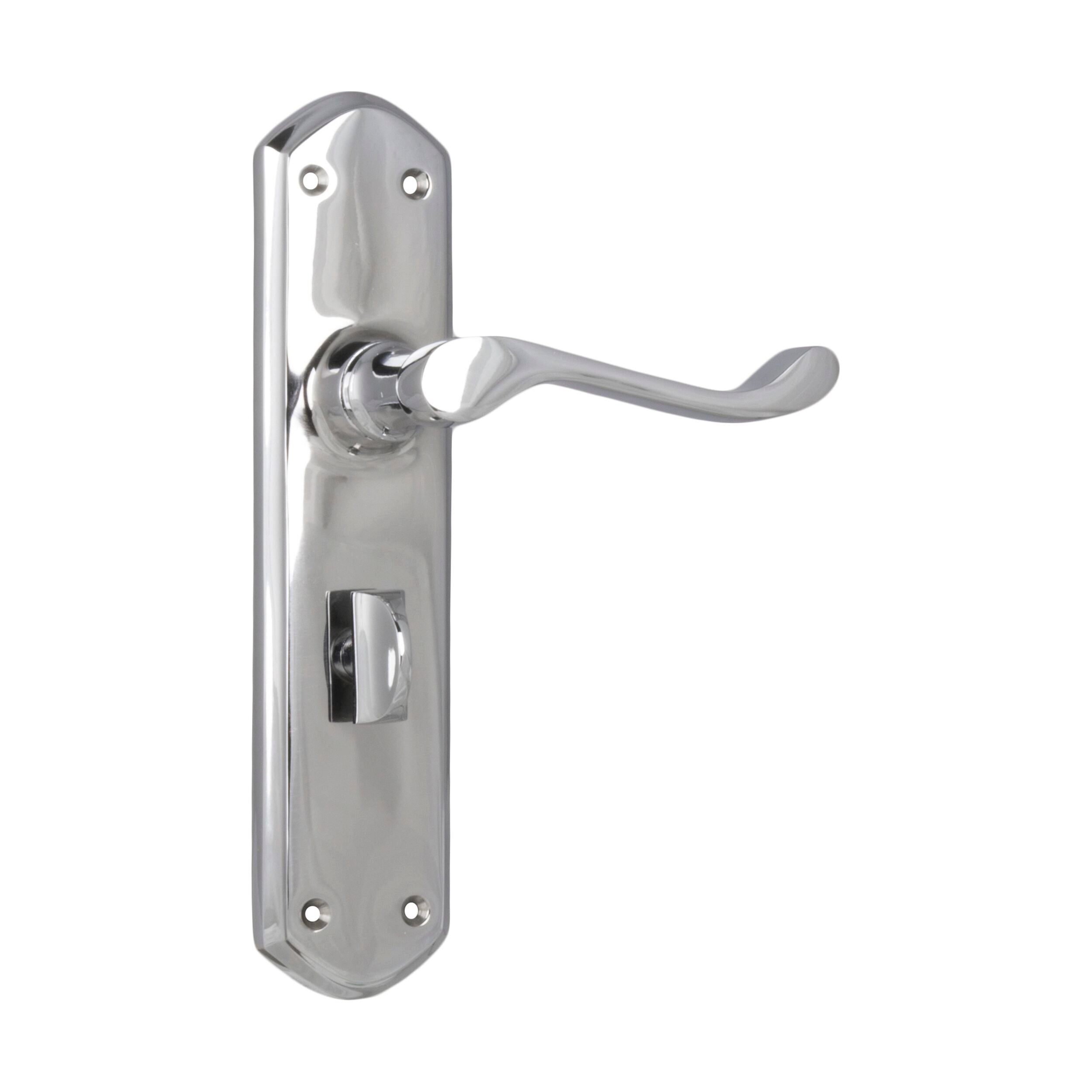Windsor Privacy Door Lever Pair - Chrome Plated 0890P (H200xP60xW45mm) - Perfect for Bedrooms, Bathrooms & Interior Doors
