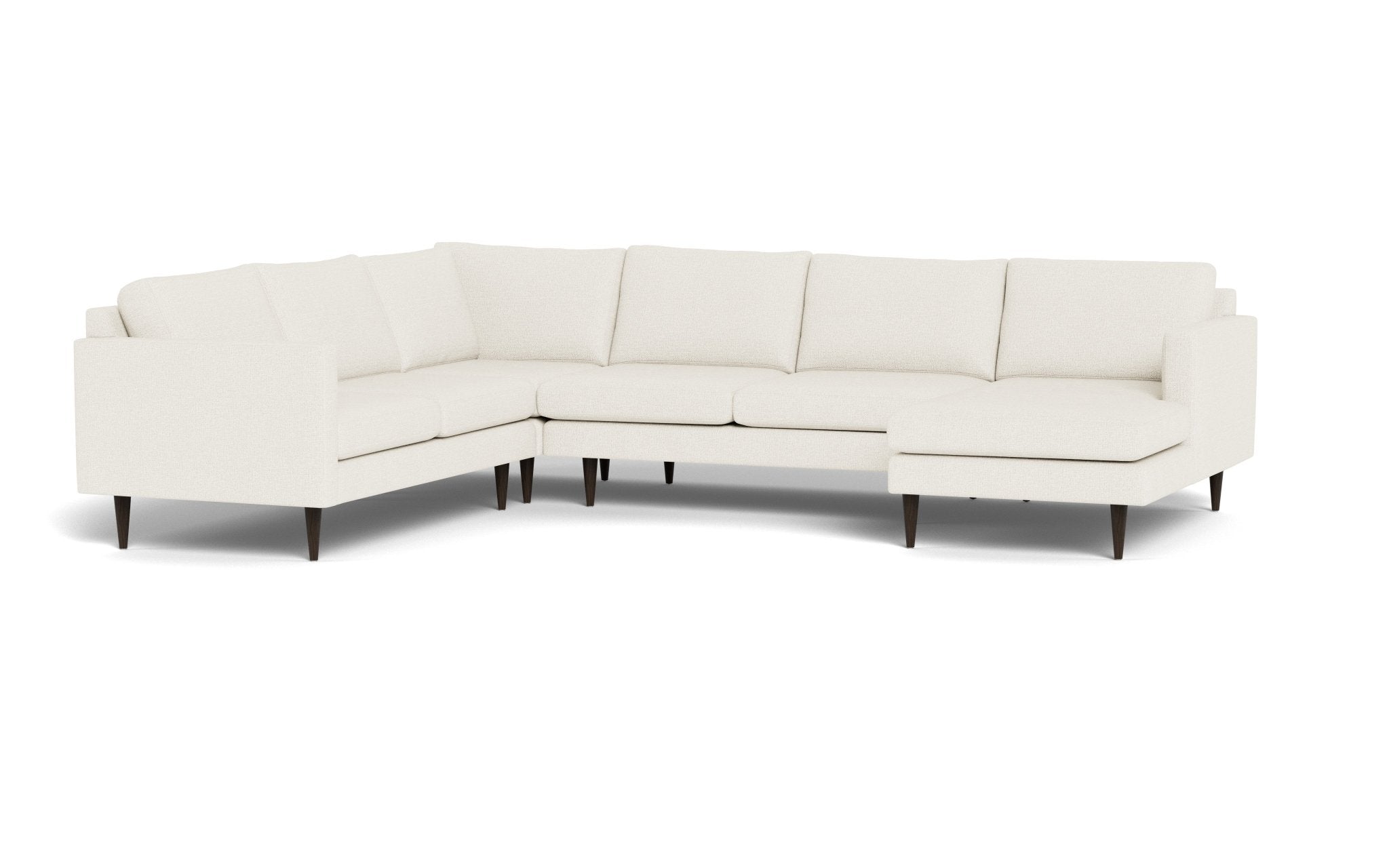 Wallace 131 Modern Untufted Corner Sectional Sofa with Right Chaise - Perfect for Living Room, Lounge & Family Room Comfort