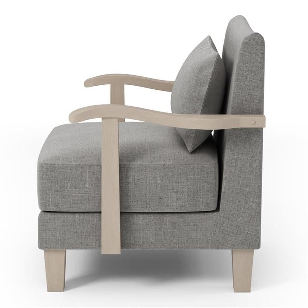Furniture of America Ciela Gray Faux Leather Accent Chairs (Set of 2) - Modern Living Room Seating for Home Office & Lounge Areas