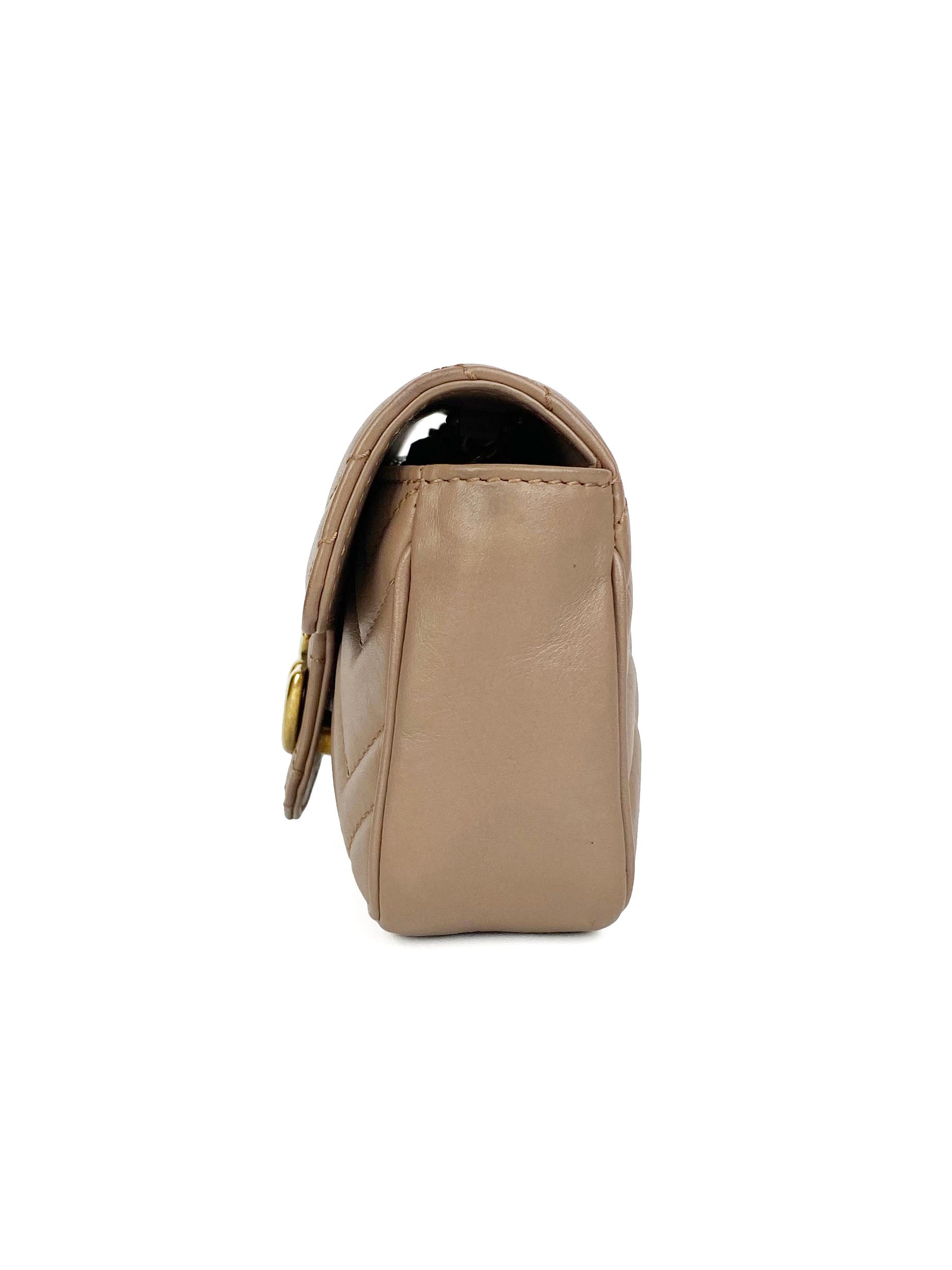 Gucci Dusty Pink Super Mini Marmont Crossbody Bag for Women | Luxury Leather Shoulder Purse | Perfect for Date Night, Parties & Everyday Use