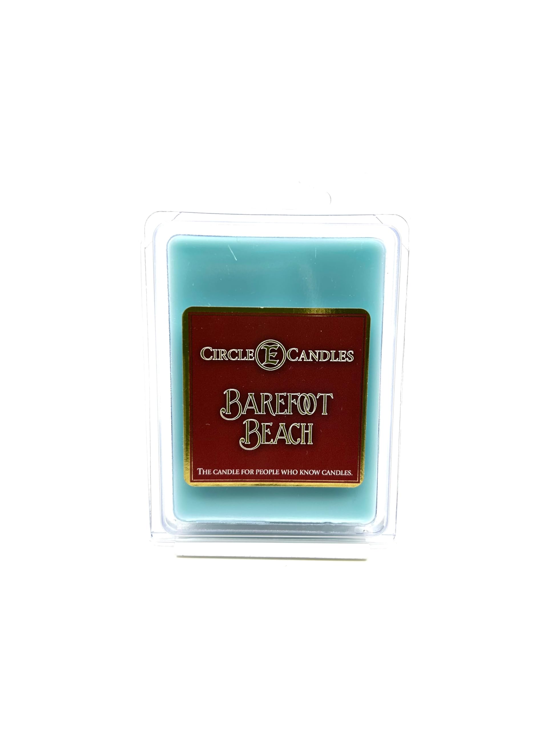 Circle E Candles Barefoot Beach Scented Mini Wax Tarts - 3oz (Pack of 6) | Small Flameless Candles for Home, Office, Spa & Relaxation
