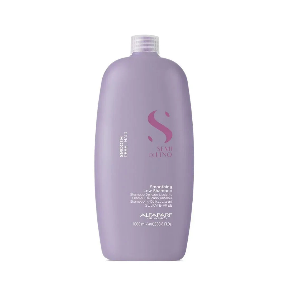 Alfaparf Milano Semi Di Lino Smooth Smoothing Low Shampoo & Conditioner Set - 1 Litre Duo for Frizz Control & Silky Hair - Perfect for Dry, Damaged & Curly Hair at Home or Salon