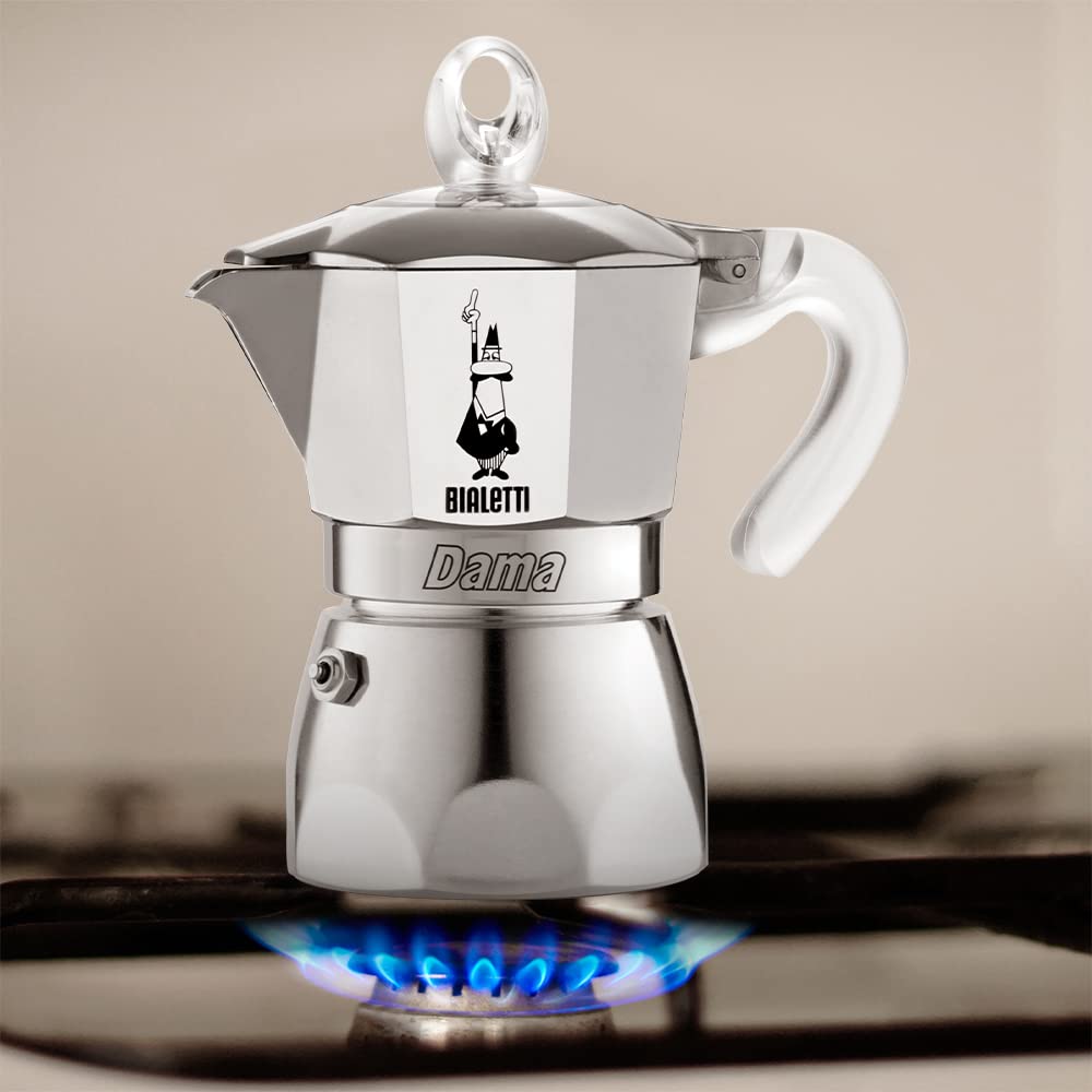 Bialetti DAMA Pure Ice Coffee Maker - 1 Cup (67ml) Aluminum Stovetop Espresso Maker for Perfect Iced Coffee | Not Induction Compatible | Ideal for Home, Office & Outdoor Use