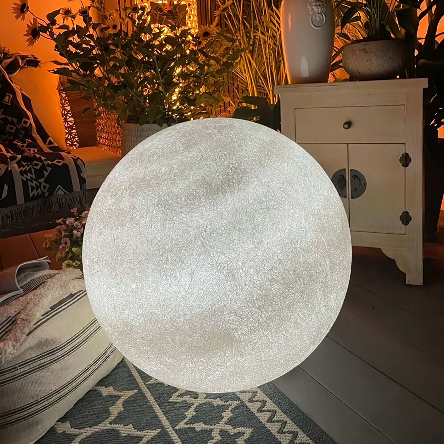 Moon Table Lamp - Modern LED Night Light for Bedroom, Nursery, Living Room | Soft Glow & Energy Efficient | Perfect for Reading, Relaxing & Decor