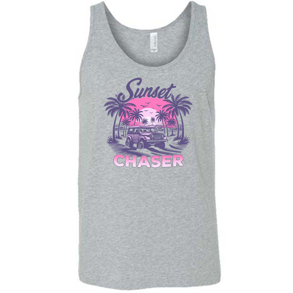 Sunset Chaser Graphic T-Shirt for Men & Women - Casual Unisex Tee for Beach Vacation, Music Festivals & Outdoor Adventures