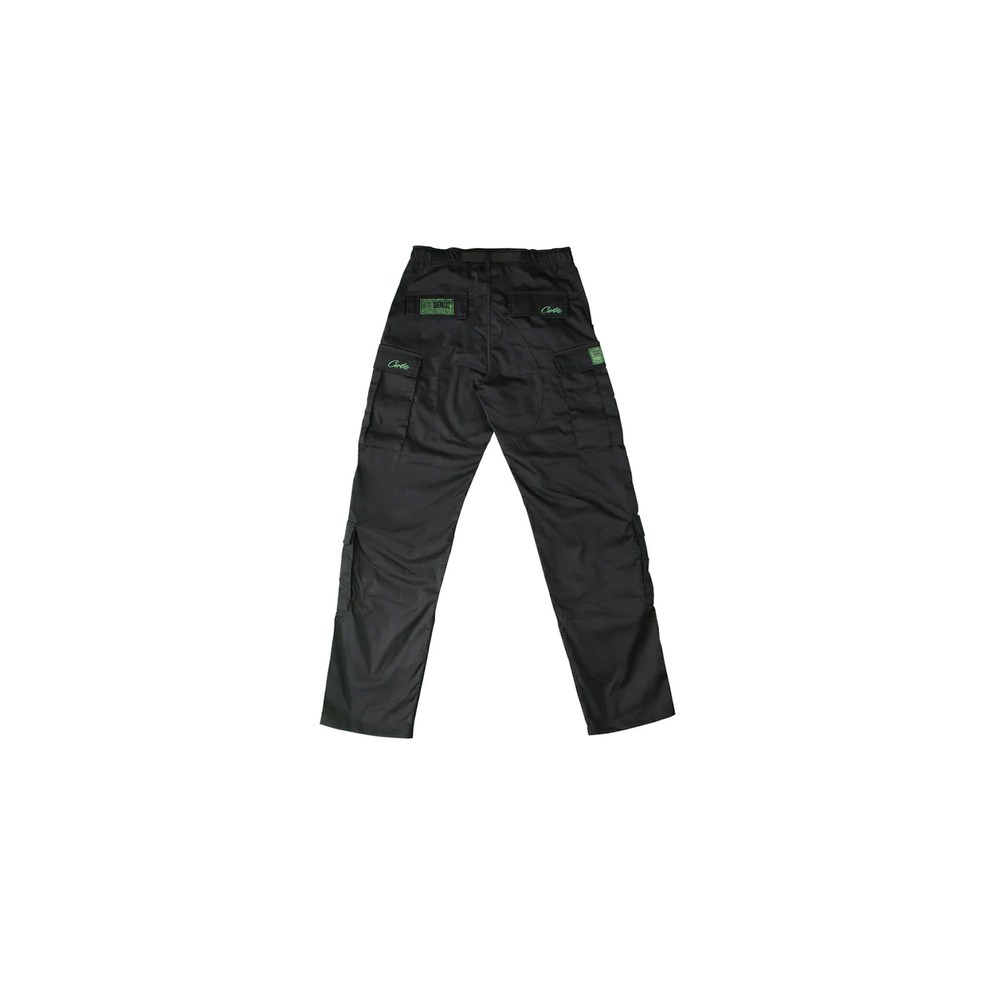 Corteiz Mula Guerillaz Cargo Pants - Black & Green Camo | Streetwear Hip Hop Fashion | Perfect for Urban Outfits & Casual Wear