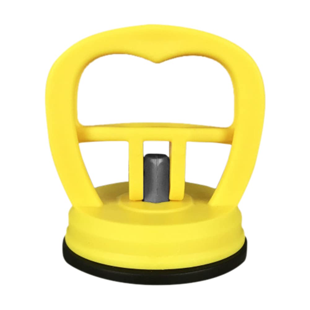 Bohisen Car Dent Puller Suction Cup - Powerful Auto Dent Removal Tool with Glass Handle for Car Body Repair, Tile, Mirror & Granite Lifting - Heavy Duty Suction Lifter for Home & Professional Use (Yellow)