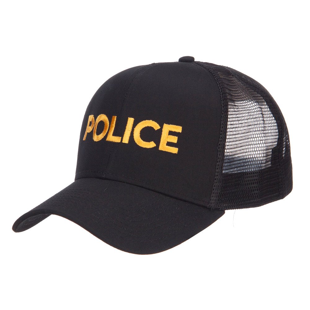 Police Embroidered Mesh Cap - Adjustable Snapback Hat for Men & Women - Breathable & Lightweight - Perfect for Law Enforcement, Security, Outdoor Activities & Casual Wear - e4Hats.com
