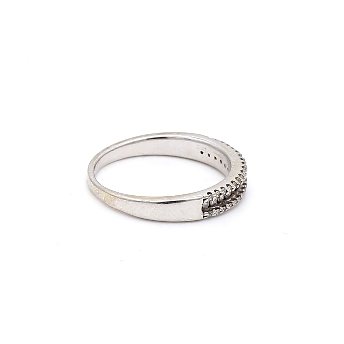 0.32 Carat Round Brilliant I SI1 Diamond 14K White Gold Wedding Band Ring - Perfect for Engagement, Anniversary & Everyday Wear