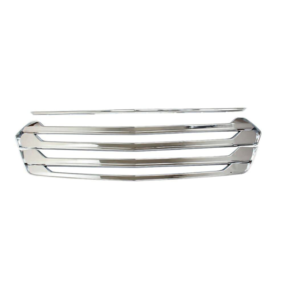 Chrome ABS Grille Cover for 2018-2021 Chevrolet Traverse - Front Bumper Hood Mesh Grill Overlay (Not Replacement) | Perfect for Car Customization & Off-Road Protection