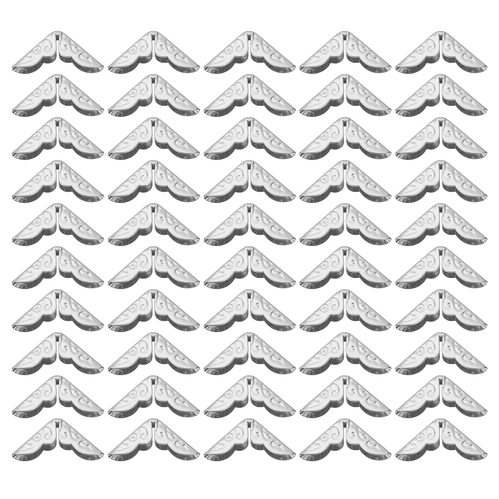 PATIKIL 15mm Metal Book Corners - 100pcs Photo Album Corners, Scrapbook Corner Protectors, Vintage Silver Decorative Bookbinding Supplies for DIY Crafts, Scrapbooking & Photo Preservation