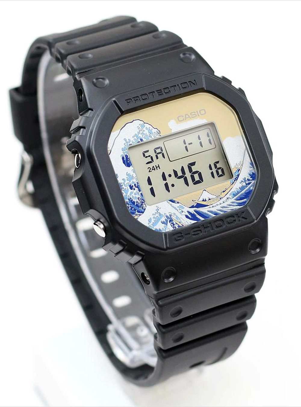 CASIO G-Shock DW-5600 Limited Edition Hokusai Katsushika Digital Watch - Made in Japan JDM - Durable Sports & Outdoor Adventure Timepiece