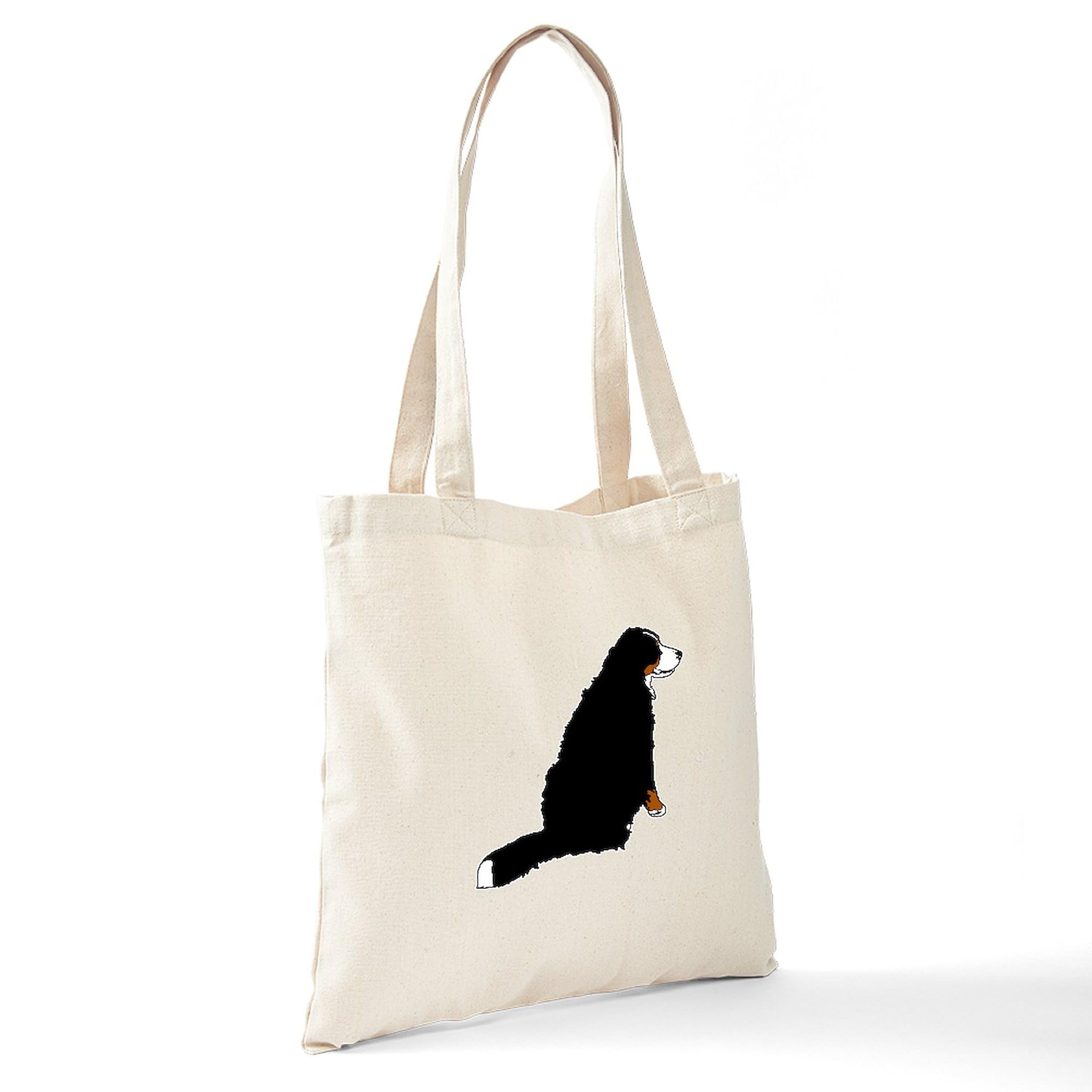 Bernese Mountain Dog Tote Bag - Natural Canvas Reusable Shopping Bag for Groceries, Beach & Daily Use | Cute Dog Lover Gift