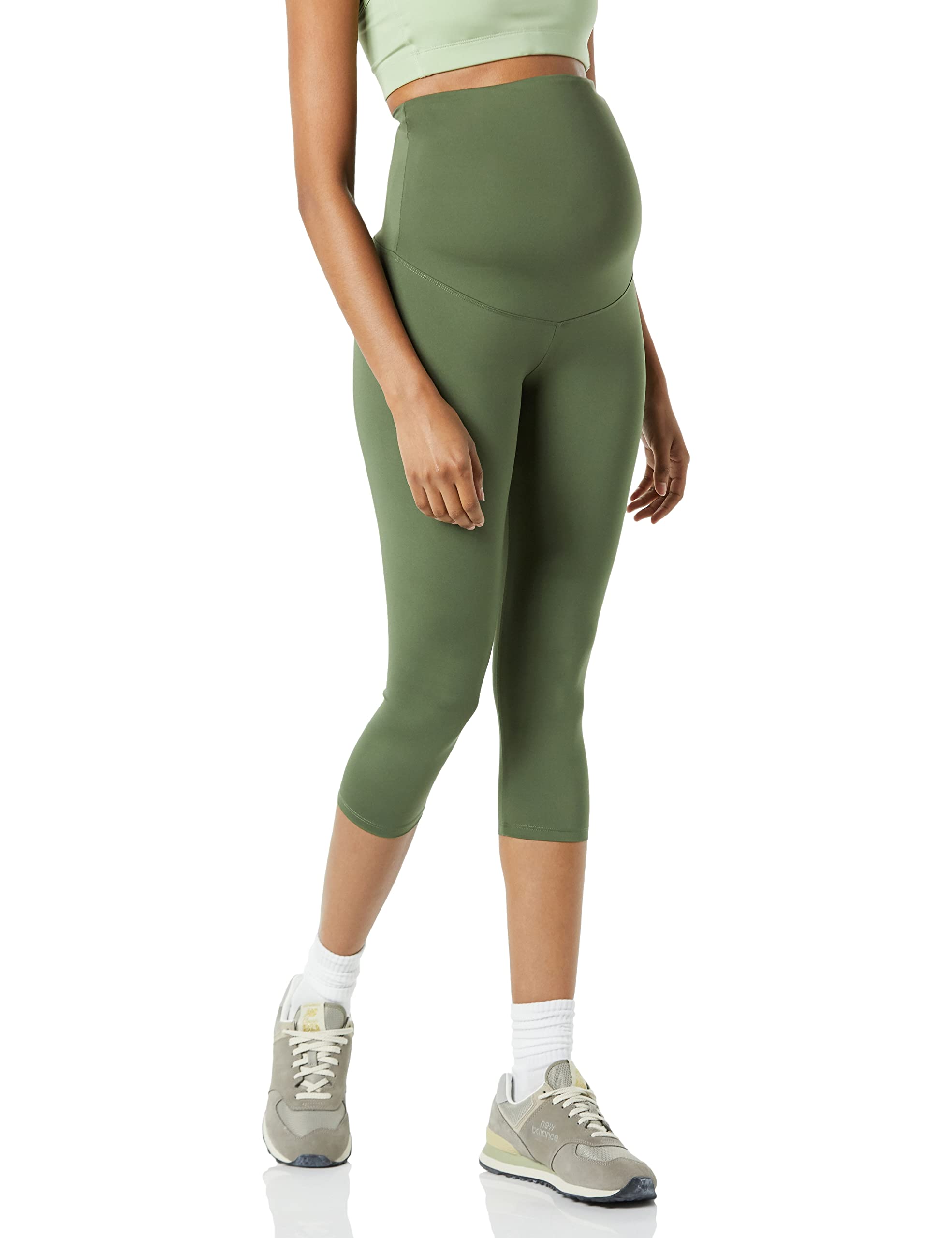 Amazon Essentials Women's Active Sculpt Crop Maternity Leggings - High Waisted Yoga Pants for Pregnancy Workout & Comfort - Perfect for Prenatal Fitness, Running, and Everyday Wear
