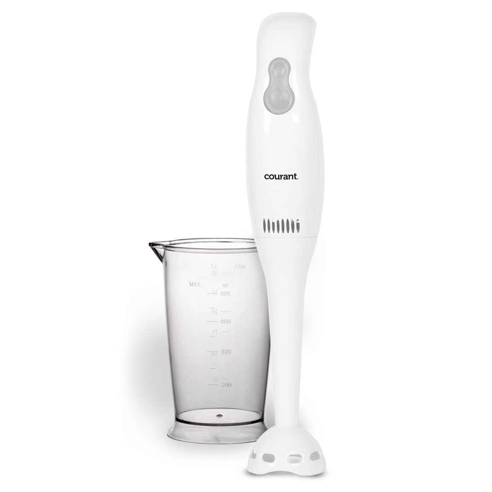 Courant 2-Speed Electric Hand Blender with 30oz Cup - Perfect for Smoothies & Soups