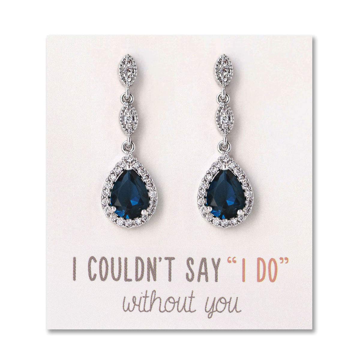 Elegant Blue Sapphire Bridesmaid Jewelry Set - Perfect Gift for Weddings, Bridal Showers & Special Occasions
