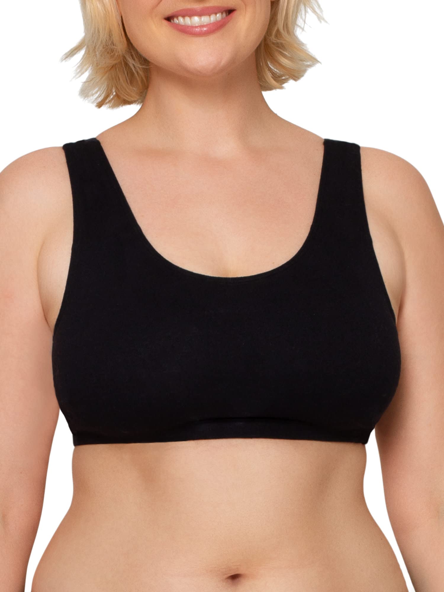 Fruit of the Loom Women's Built-Up Tank Style Sports Bra - 3 Pack Comfort Support Workout Yoga Gym Activewear