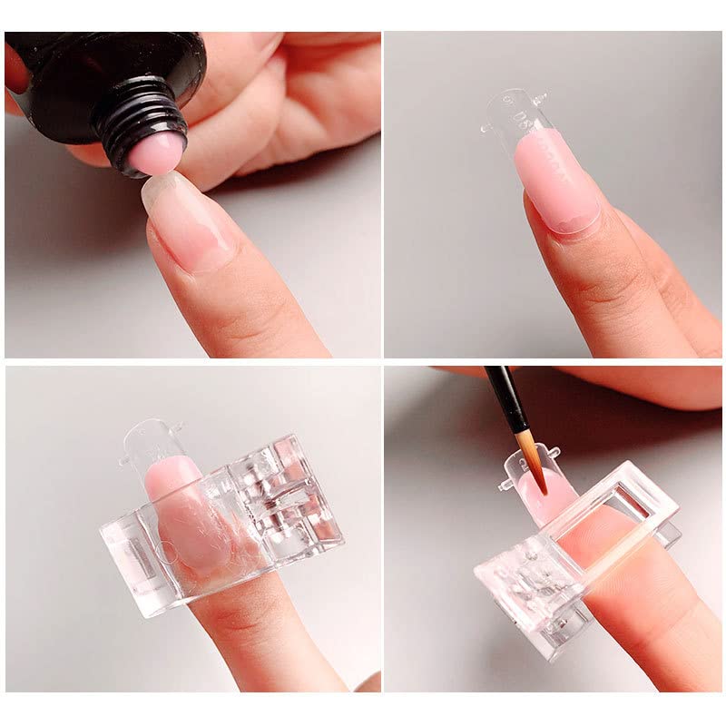 10pcs Nail Clips for Nail Extensions - Professional Nail Art Tools for Beginners, DIY Nail Shaping & Rapid Prototyping - Perfect for Salon, Home Manicure & Nail Art Practice