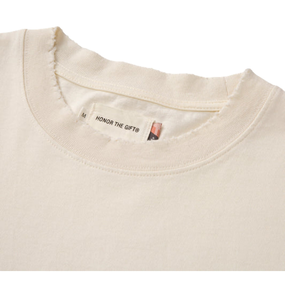 Honor The Gift Embroidered Pocket Tee in Bone Color - Stylish Casual Wear for Men | Perfect for Streetwear & Everyday Outfits
