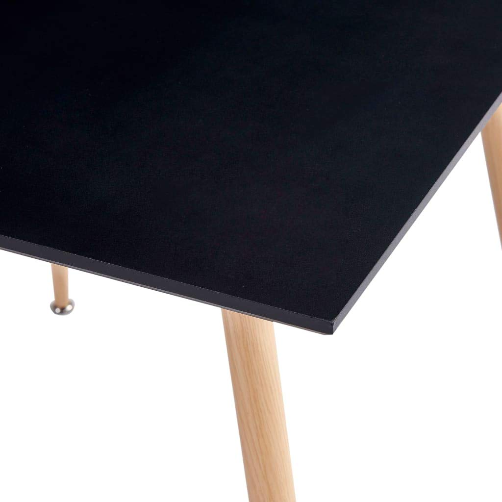 31.7 Inch Square Bar Height Pub Table - Black & Oak MDF Bistro Dining Table for Kitchen, Cafe & Home - Easy Assembly, Perfect for Small Spaces & Entertaining