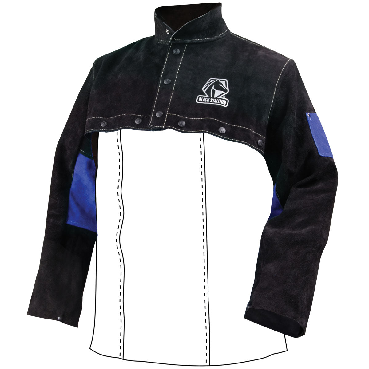 Black Stallion Color Block Leather Cape Sleeves Jacket - JL1021 BB | Gothic Fashion, Cosplay & Halloween Costume Accessory for Women