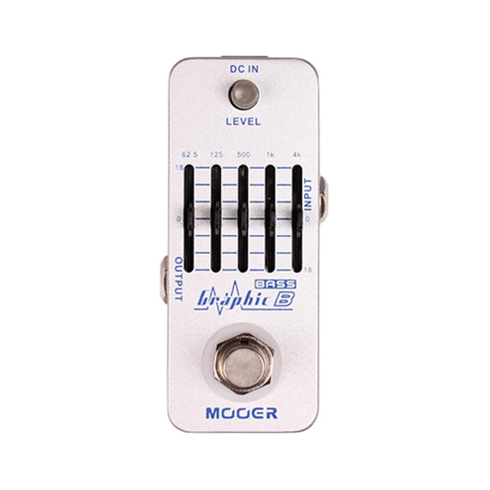 MOOER Bass Graphic Equalizer Pedal for Guitar & Bass - 7-Band EQ with Precise Tone Control - Perfect for Live Performances & Studio Recording