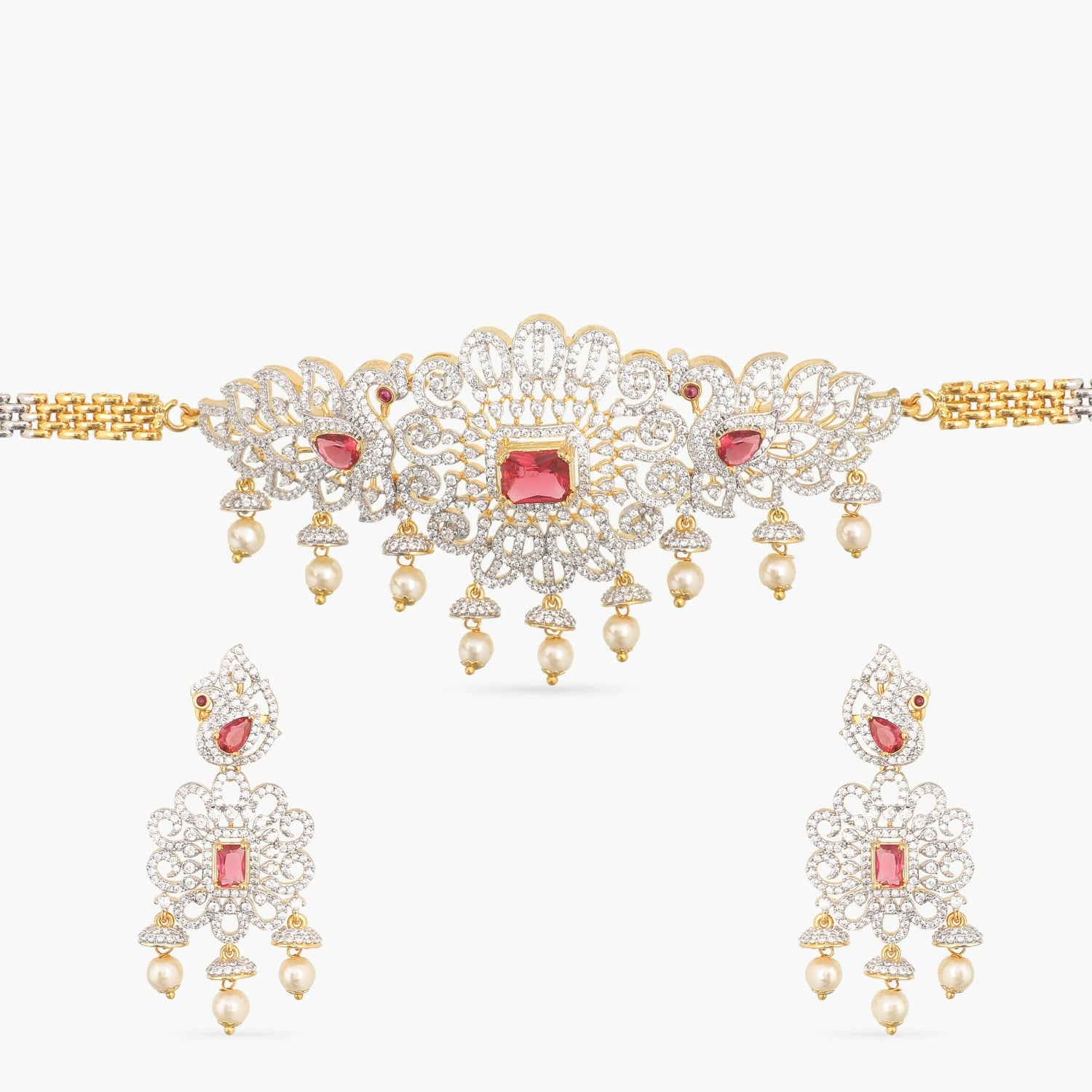 Silas Nakshatra CZ Mini Choker Set - Elegant Cubic Zirconia Necklace for Women | Perfect for Parties, Weddings & Date Nights