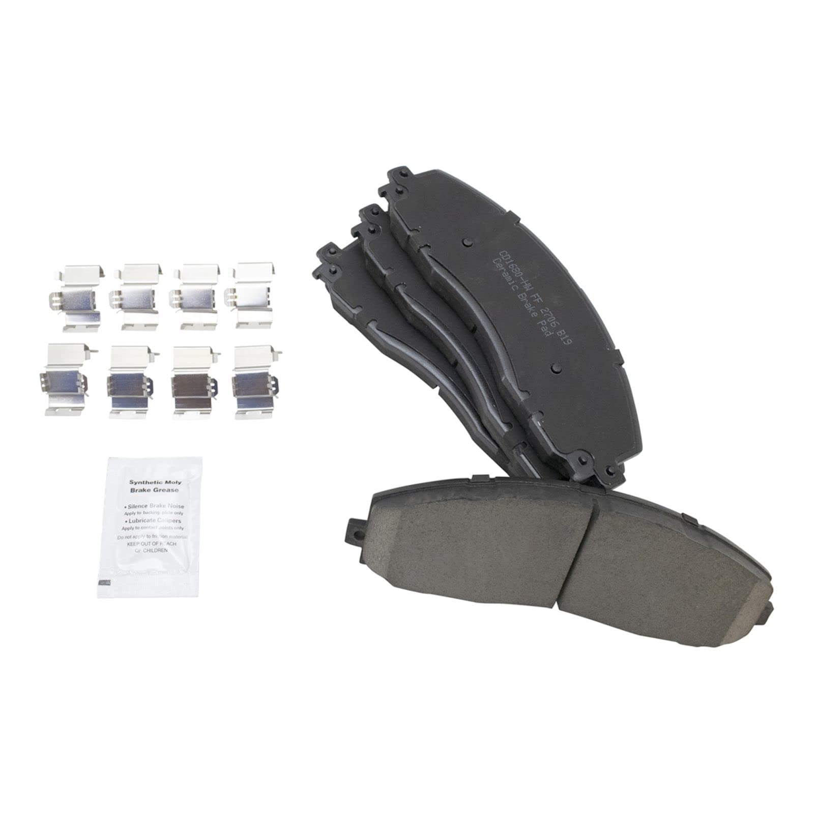 Premium Ceramic Front & Rear Brake Pads for 2013-2020 Ford F-250/F-350 Super Duty & 2013-2016 F-450 Super Duty - High Performance, Low Dust, Quiet Braking for Towing & Heavy-Duty Use