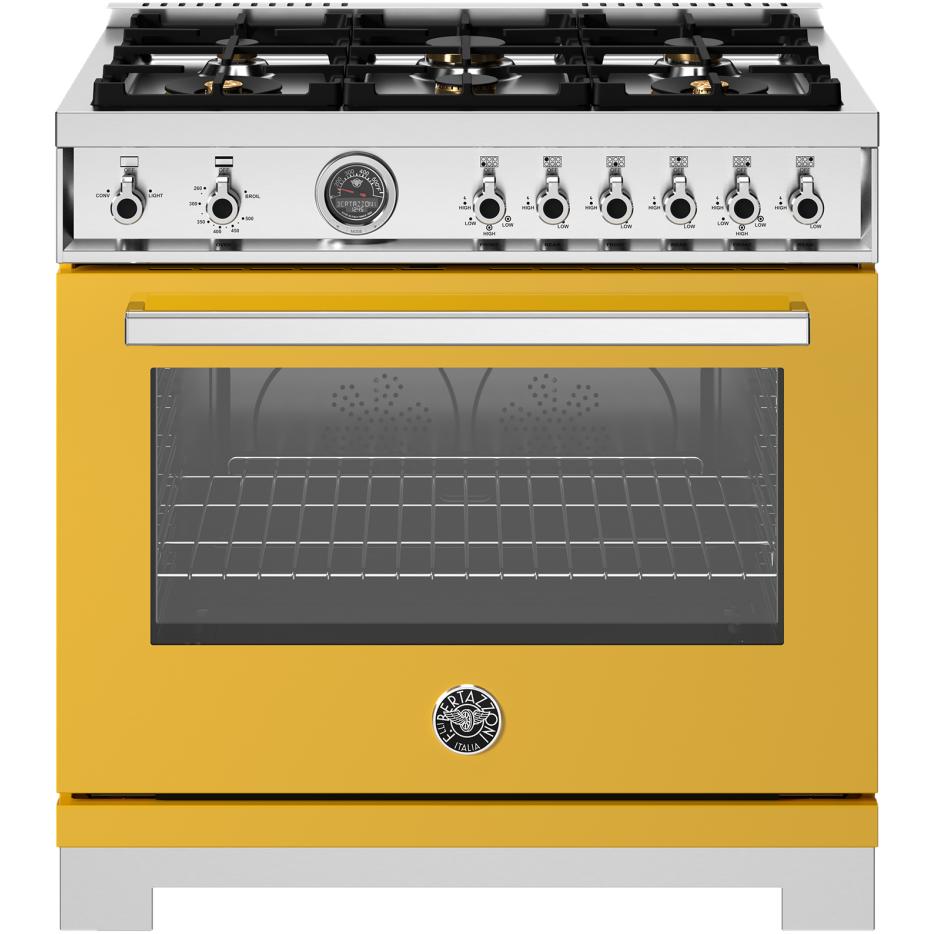 Bertazzoni PRO366BCFGMGIT 36-Inch Professional Freestanding Gas Range - Perfect for Home Chefs & Gourmet Cooking
