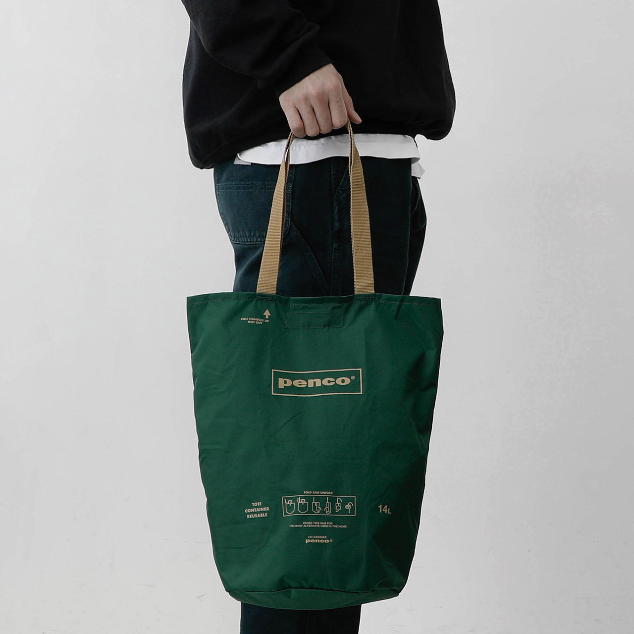 Penco Bucket Tote - Durable Canvas Tote Bag for Shopping, Beach & Travel - Stylish & Spacious Carryall for Everyday Use