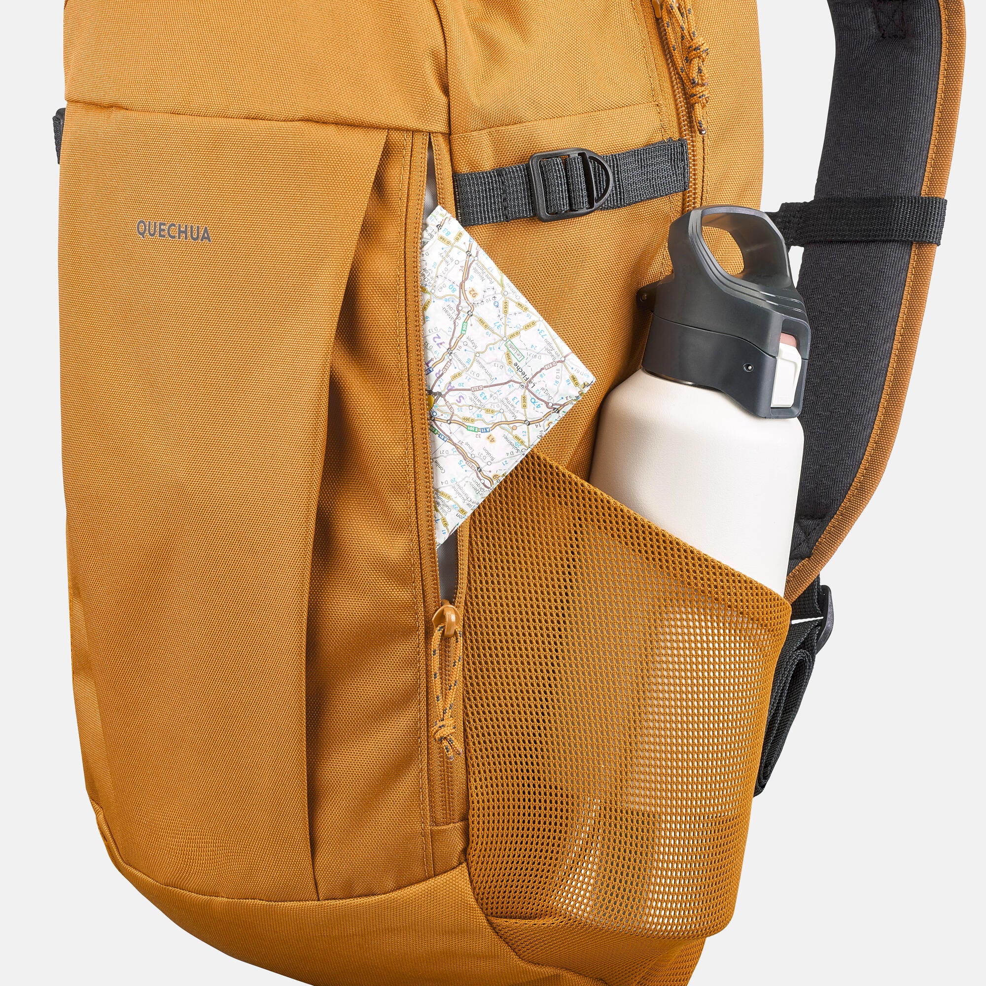 Quechua NH Arpenaz 100 20L Lightweight Hiking Backpack - Water-Resistant Daypack for Outdoor Camping, Travel & Trekking