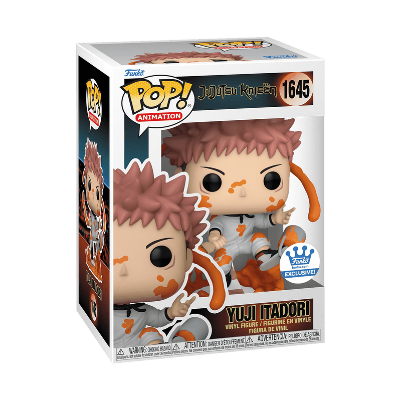 Jujutsu Kaisen Pop! Vinyl Figure - Yuji Itadori with Paint Can #1645 | Anime Collectible for Fans & Decor | Perfect for Bedroom, Office, or Gift