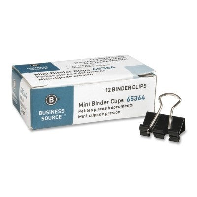 Black Mini Binder Clips - Small Metal Paper Clips for Office, School & Home Organization - Perfect for Documents, Notes & Craft Projects