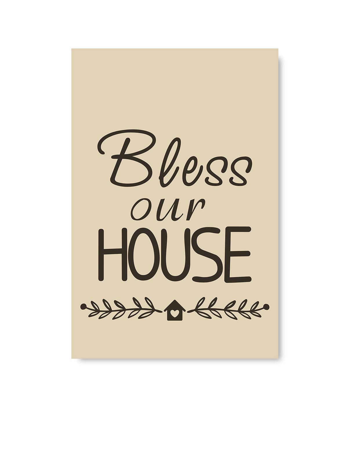 Hanukkah Wall Art Poster - 'Bless Our House' Jewish Home Decor Print 8x12 Inches - Perfect for Hanukkah Celebrations, Jewish Holidays & Synagogue Decorations