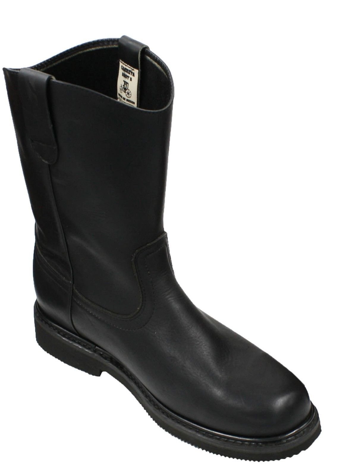Men's Slip Resistant Work Boots - Waterproof Leather Pull On Boots for Construction, Outdoor & Heavy Duty Work