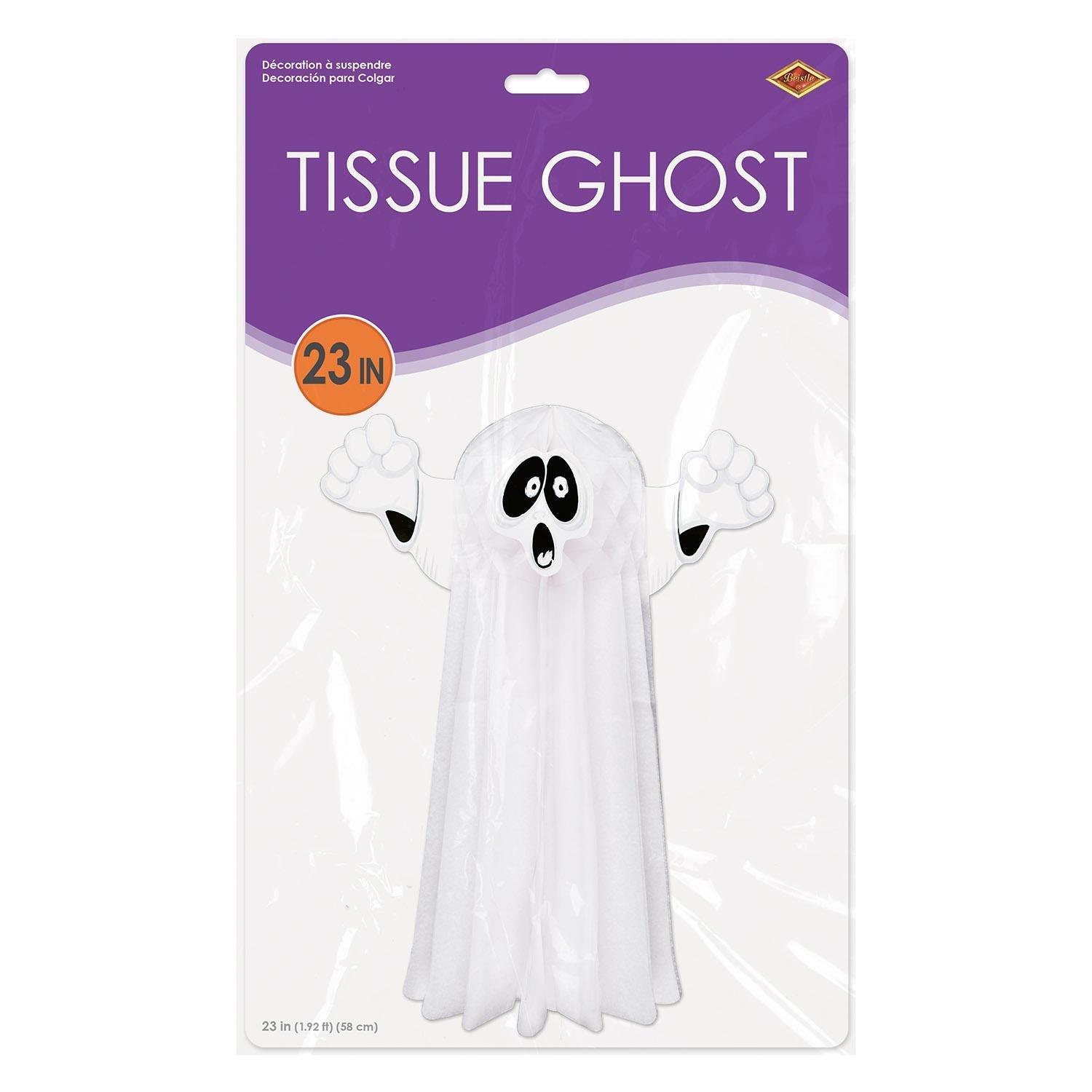 12 Pack Beistle Halloween Hanging Ghost Decorations - Spooky Tissue Ghosts for Party, Home & Yard Halloween Decor