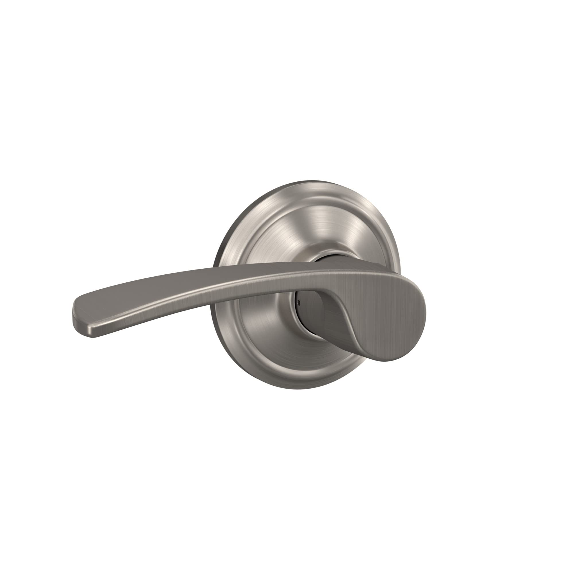 Schlage F10 MER 619 Merano Door Lever - Hall & Closet Passage Lock in Satin Nickel Finish | Perfect for Bedroom, Bathroom & Interior Doors