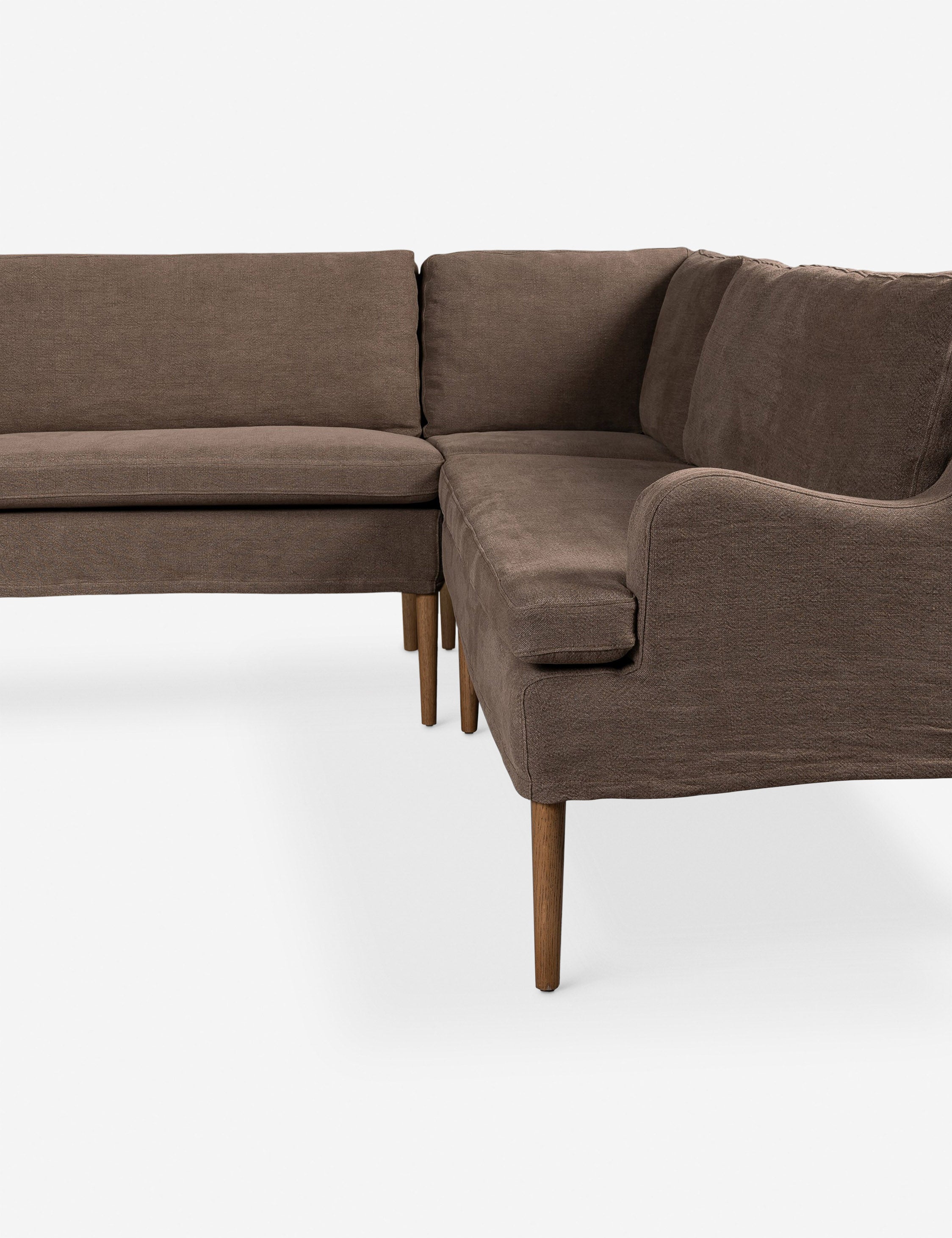 Aurelia U-Shaped Dining Banquette - Modern Upholstered Bench by Amber Lewis x Four Hands for Kitchen, Breakfast Nook, or Dining Room Seating
