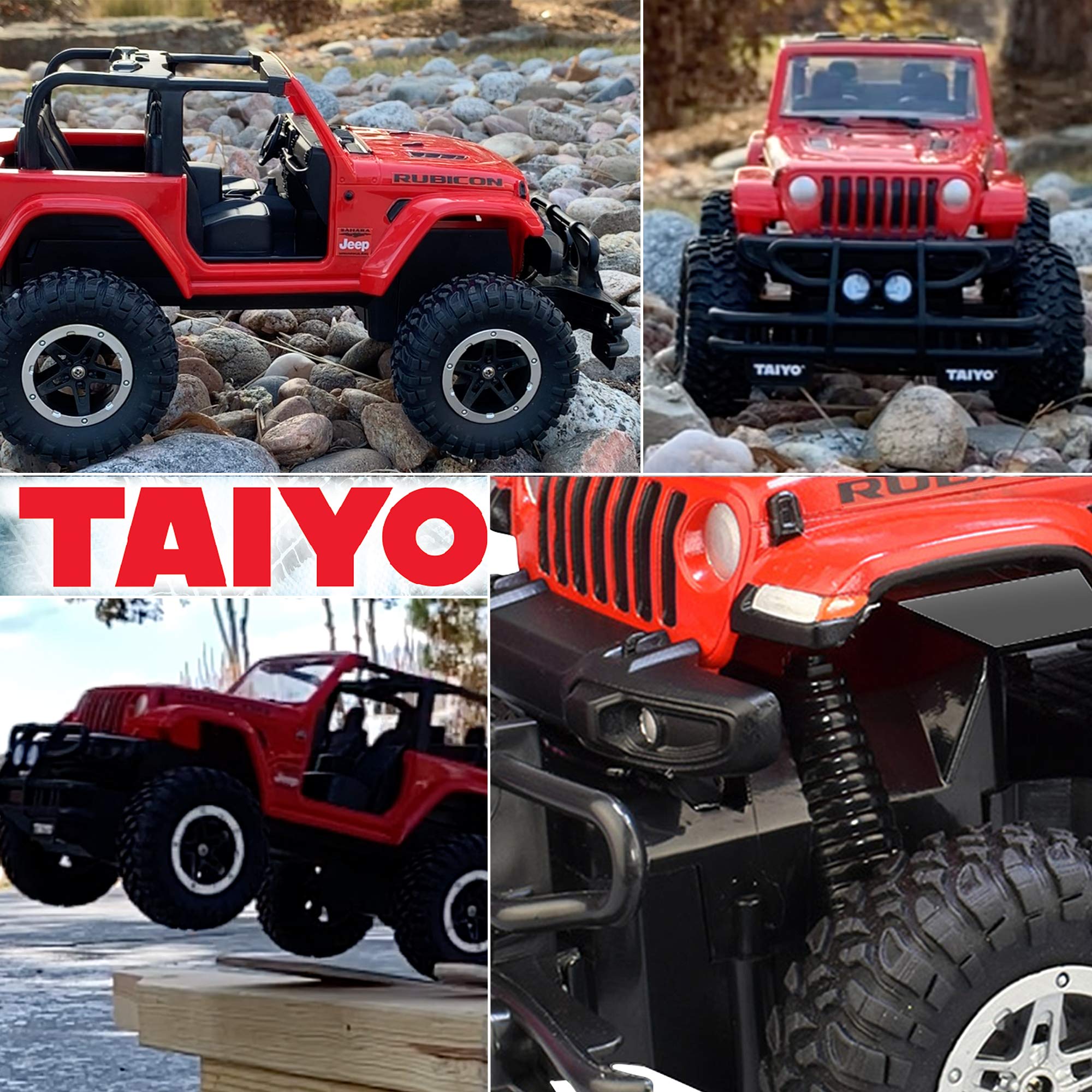 1:16 Scale RC Truck Jeep Rubicon - 2.4GHz Remote Control Car with Rechargeable Battery & Fast Charger | Off-Road High Speed Hobby Vehicle for Kids & Adults | Perfect for Backyard Racing, Trail Adventures & Indoor Play | Ages 6+