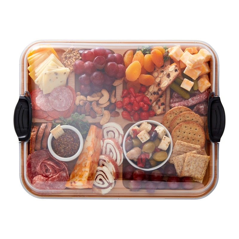 Premium Solid Wood Charcuterie Board - Large Cheese & Charcuterie Serving Tray with Handles for Entertaining, Wine Pairing & Charcuterie Parties - Perfect for Cheese, Meats, Fruits & Appetizers