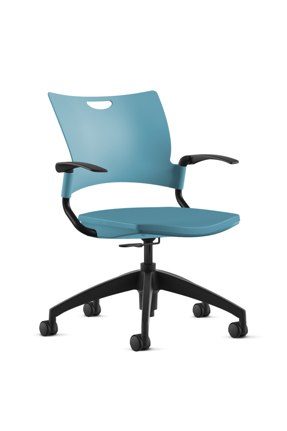9 to 5 BELLA Swivel Tilt Task All Plastic Office Chair (1325) - Ergonomic Desk Chair for Home Office, Computer Workstation & Conference Room