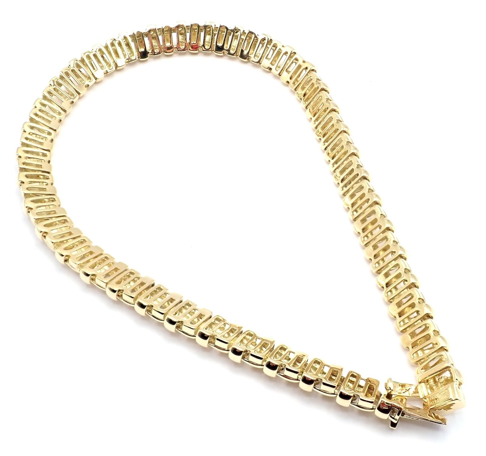 Authentic Tiffany & Co Vannerie 18k Yellow Gold Basket Weave Necklace 2002 - Luxury Jewelry for Women, Perfect for Weddings, Anniversaries & Special Occasions