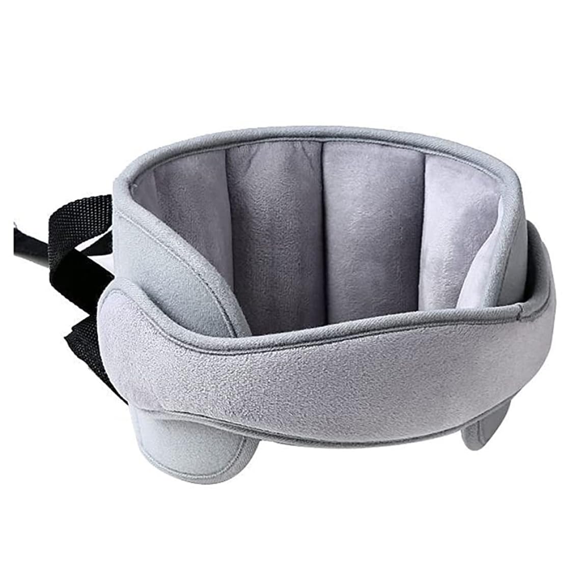 Adjustable Infant Car Seat Head Support Band - Soft Neck & Head Protector for Babies & Toddlers - Grey Safety Cushion for Car Seats & Booster Seats - Perfect for Road Trips & Long Drives