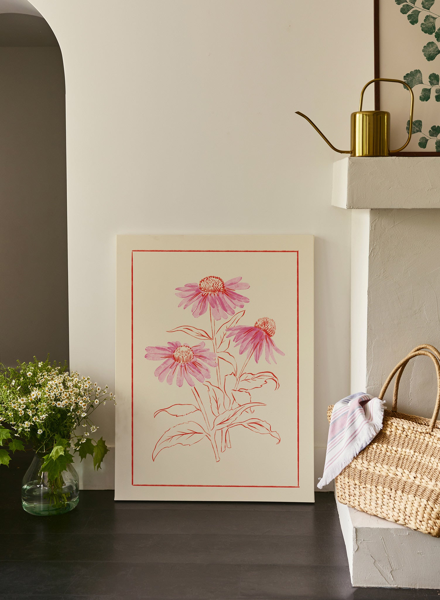 Beautiful Purple Coneflower Canvas Wall Art - Vibrant Floral Home Decor for Living Room, Bedroom & Office
