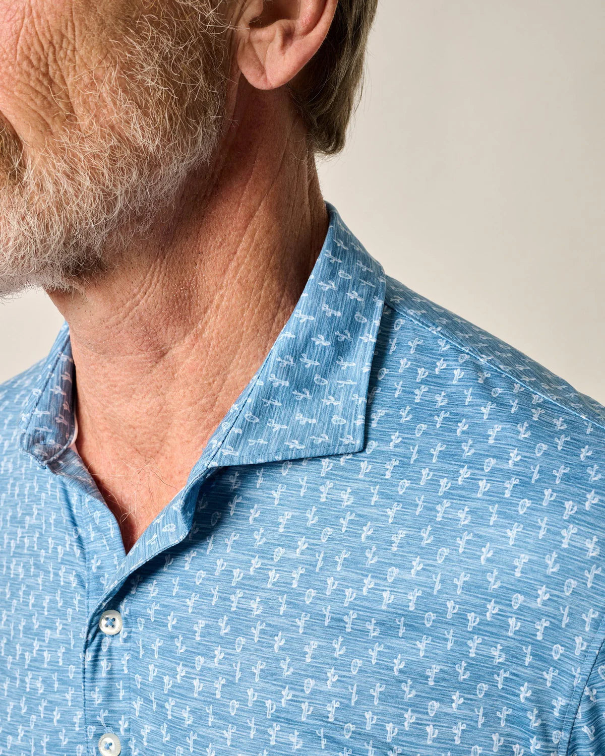 Johnnie-O SS Print Knit Mojave - Stylish Men's Short Sleeve Shirt for Casual Wear, Golf & Summer Outfits