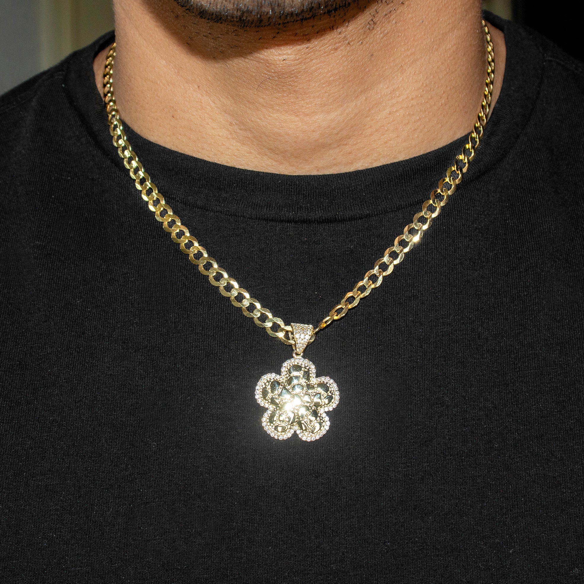 10K Yellow Gold Nugget Necklace for Women - 18 Grams, 4mm Nugget Size - Perfect for Everyday Wear, Gifts & Special Occasions